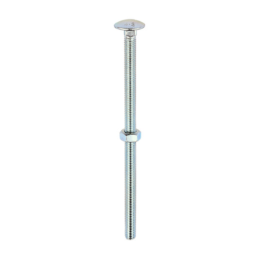 TIMCO Carriage Bolts DIN603 & Hex Full Nuts DIN934 Silver - M8 x 150 - Image