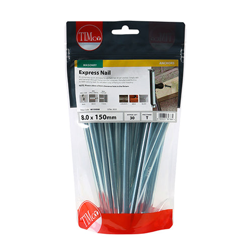 TIMCO Express Nails Silver - 8.0 x 150 - Image
