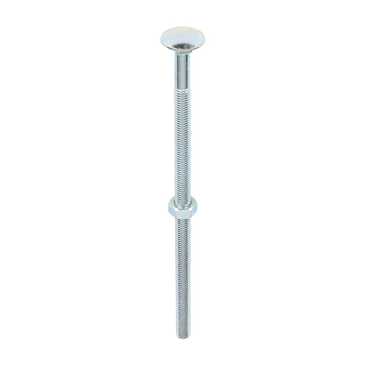 TIMCO Carriage Bolts DIN603 & Hex Full Nuts DIN934 Silver - M8 x 180 - Image