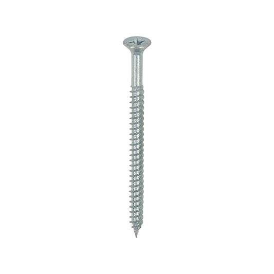 TIMCO Twin-Threaded Countersunk Silver Woodscrews - 8 x 2 1/2 - Image