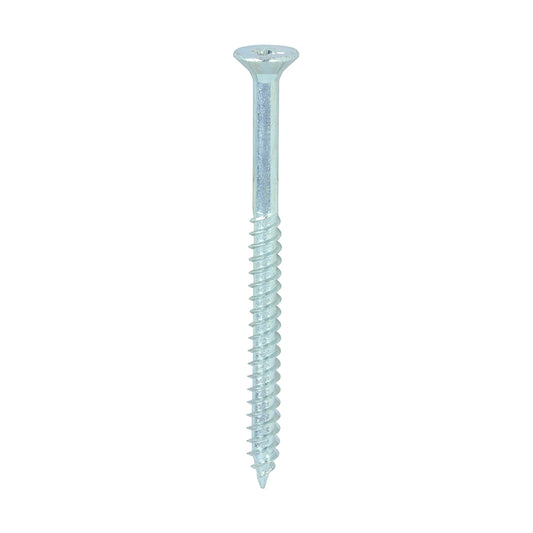 TIMCO Twin-Threaded Countersunk Silver Woodscrews - 8 x 2 1/4 - Image