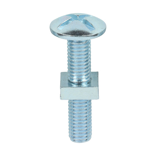 TIMCO Roofing Bolts & Square Nuts Silver - M8 x 40 - Image