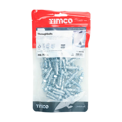 TIMCO Throughbolts Silver - M8 x 50 - Image