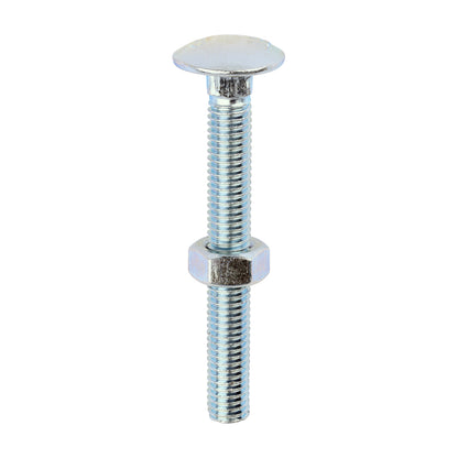 TIMCO Carriage Bolts DIN603 & Hex Full Nuts DIN934 Silver - M8 x 65 - Image