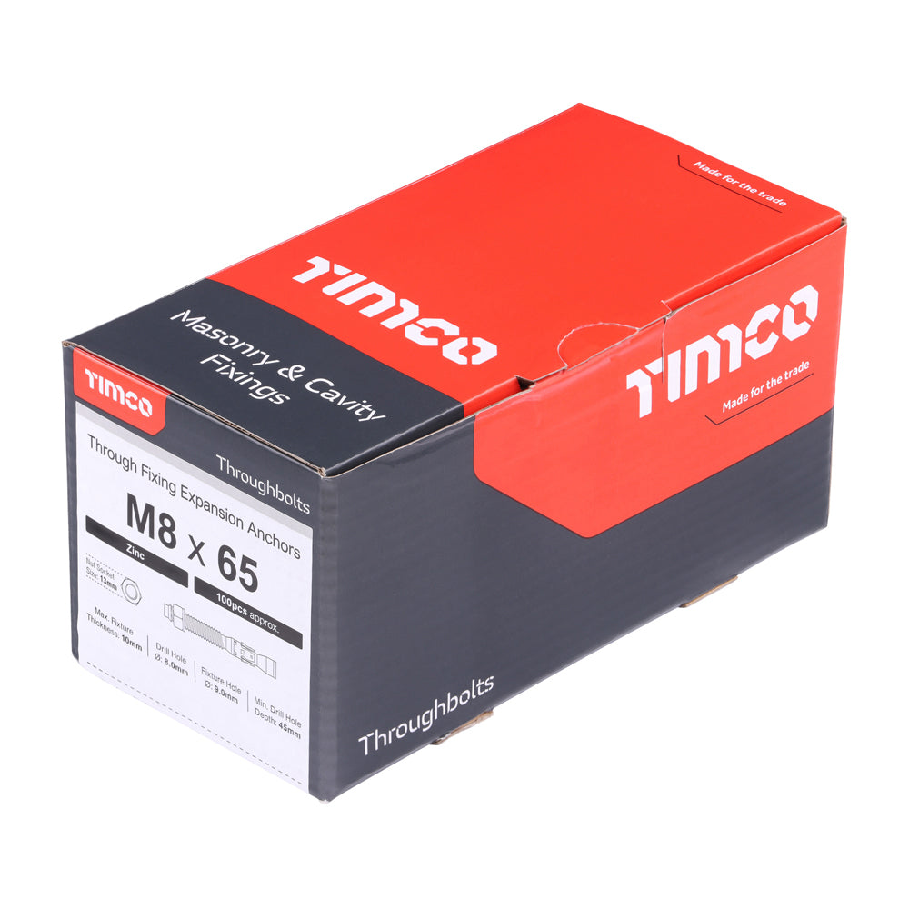 TIMCO Throughbolts Silver - M8 x 65 - Image