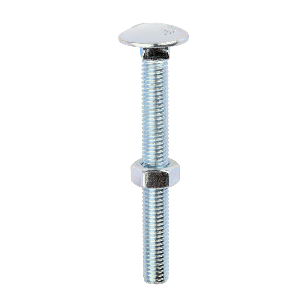 TIMCO Carriage Bolts DIN603 & Hex Full Nuts DIN934 Silver - M8 x 75 - Image