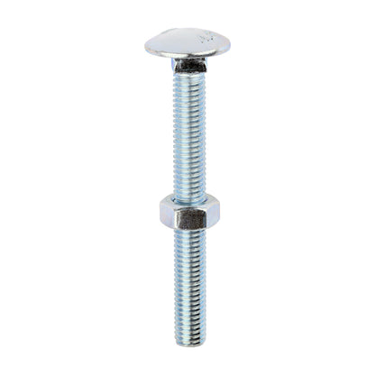 TIMCO Carriage Bolts DIN603 & Hex Full Nuts DIN934 Silver - M8 x 75 - Image