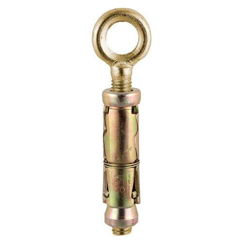 TIMCO Forged Eyes With Sheil Anchors Gold - M8 - Image