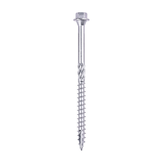 TIMCO Timber Screws Hex Flange Head A4 Stainless Steel - 6.7 x 100 - Image