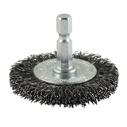 TIMCO Drill Wheel Brush Crimped Steel Wire - 100mm - Image