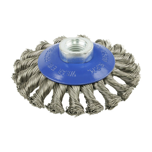 TIMCO Angle Grinder Bevel Brush Twisted Knot Stainless Steel - 100mm - Image