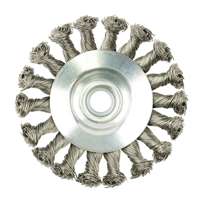 TIMCO Angle Grinder Bevel Brush Twisted Knot Stainless Steel - 100mm - Image