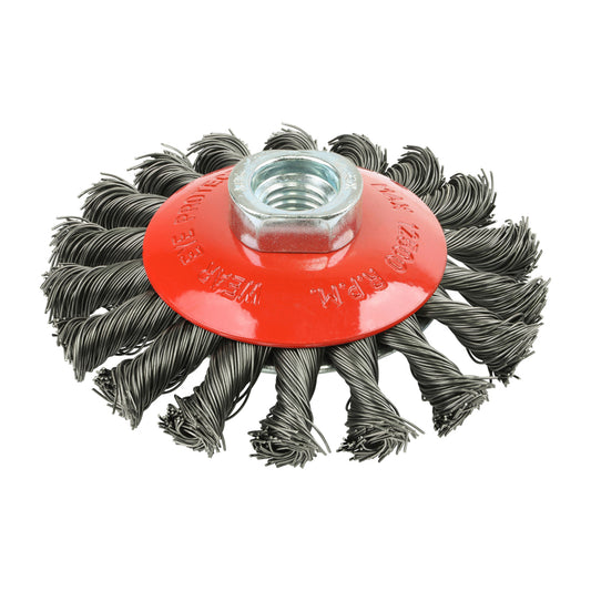 TIMCO Angle Grinder Bevel Brush Twisted Knot Steel Wire - 100mm - Image