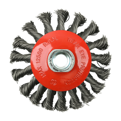 TIMCO Angle Grinder Bevel Brush Twisted Knot Steel Wire - 100mm - Image