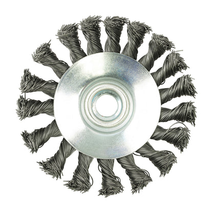 TIMCO Angle Grinder Bevel Brush Twisted Knot Steel Wire - 100mm - Image