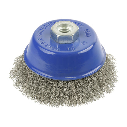 TIMCO Angle Grinder Cup Brush Crimped Stainless Steel - 100mm - Image