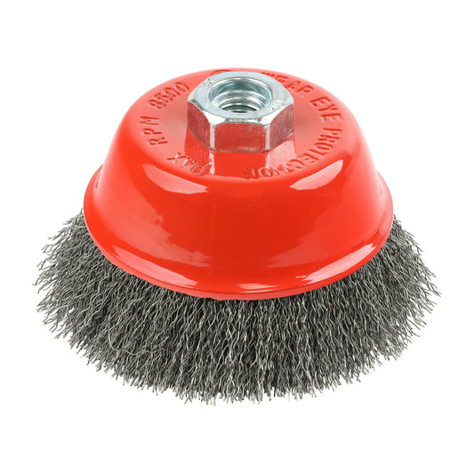 TIMCO Angle Grinder Cup Brush Crimped Steel Wire - 100mm - Image