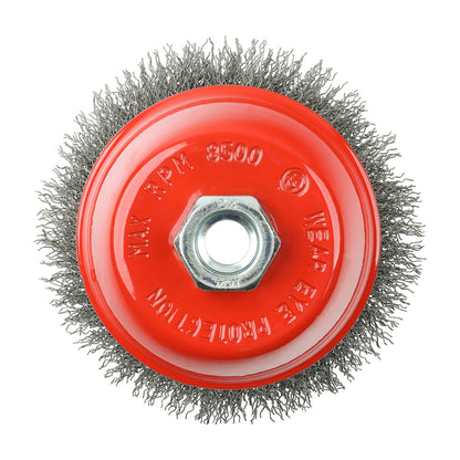 TIMCO Angle Grinder Cup Brush Crimped Steel Wire - 100mm - Image