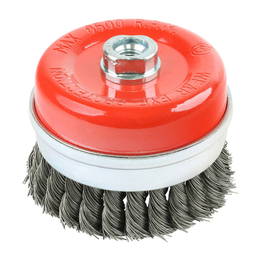 TIMCO Angle Grinder Cup Brush Twisted Knot Steel Wire - 100mm - Image