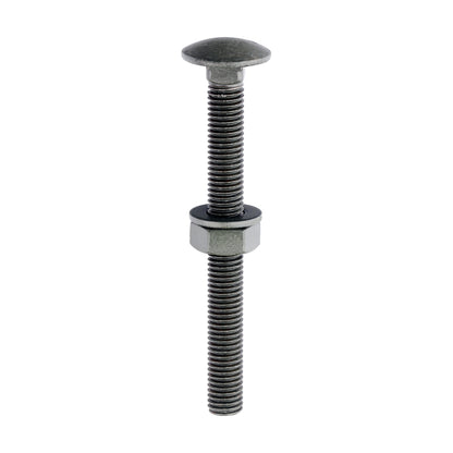 TIMCO Carriage Bolts DIN603 Hex Nuts & Form A Washers Green Exterior - M10 x 100 - Image