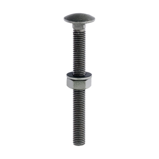 TIMCO Carriage Bolts DIN603 Hex Nuts & Form A Washers Green Exterior - M10 x 100 - Image