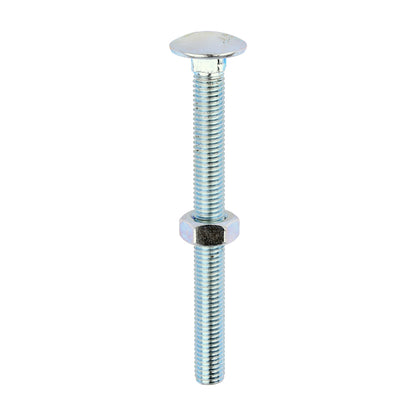TIMCO Carriage Bolts DIN603 & Hex Full Nuts DIN934 Silver - M10 x 110 - Image
