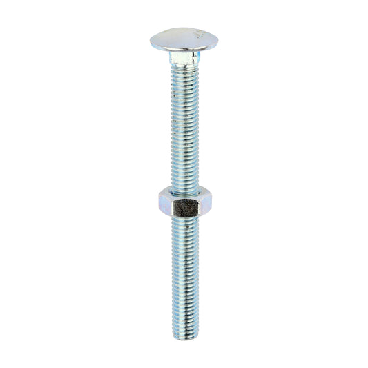 TIMCO Carriage Bolts DIN603 & Hex Full Nuts DIN934 Silver - M10 x 110 - Image