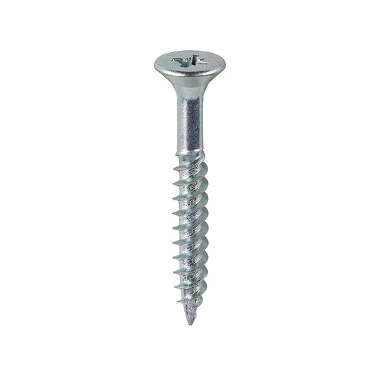 TIMCO Twin-Threaded Countersunk Silver Woodscrews - 10 x 1 1/2 - Image