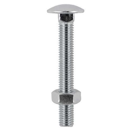 TIMCO Carriage Bolts DIN603 & Hex Full Nut DIN934 A2 Stainless Steel - M10 x 130 - Image
