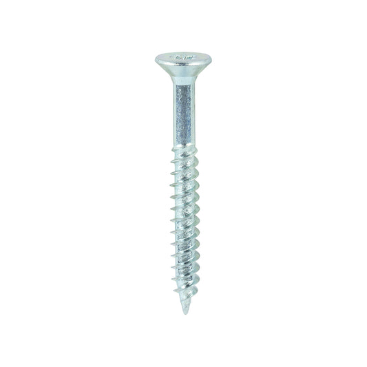 TIMCO Twin-Threaded Countersunk Silver Woodscrews - 10 x 1 3/4 - Image