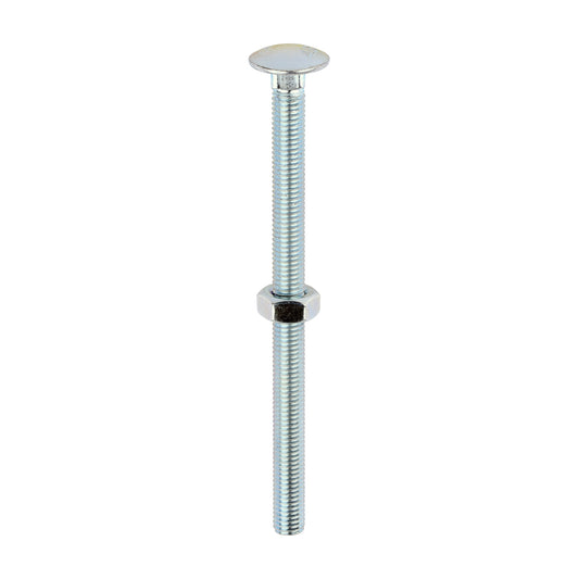 TIMCO Carriage Bolts DIN603 & Hex Full Nuts DIN934 Silver - M10 x 150 - Image
