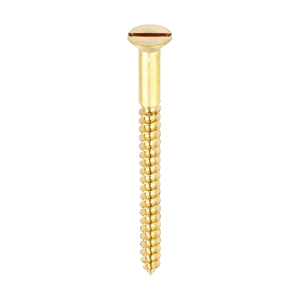 TIMCO Solid Brass Countersunk Woodscrews - 10 x 2 1/2 - Image