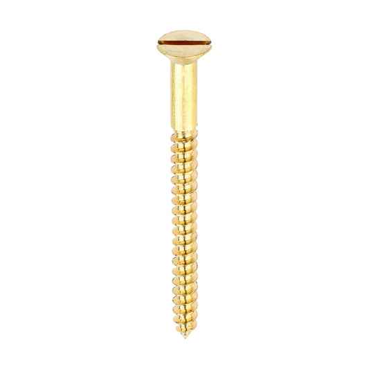 TIMCO Solid Brass Countersunk Woodscrews - 10 x 2 1/2 - Image