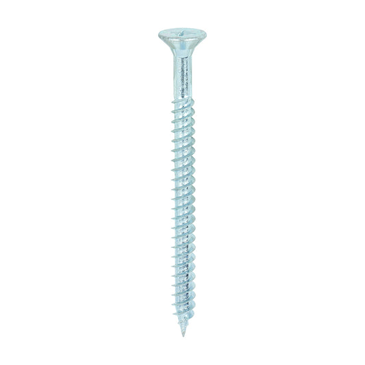 TIMCO Twin-Threaded Countersunk Silver Woodscrews - 10 x 2 1/2 - Image