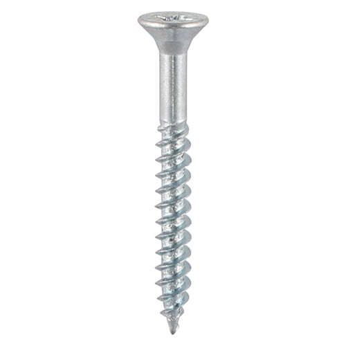 TIMCO Twin-Threaded Countersunk Silver Woodscrews - 10 x 2 1/4 - Image