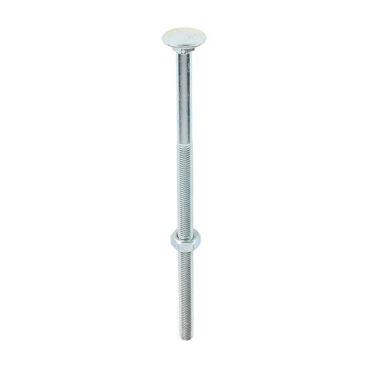 TIMCO Carriage Bolts DIN603 & Hex Full Nuts DIN934 Silver - M10 x 220 - Image