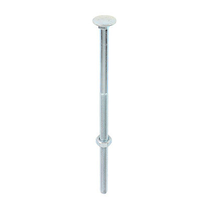 TIMCO Carriage Bolts DIN603 & Hex Full Nuts DIN934 Silver - M10 x 240 - Image