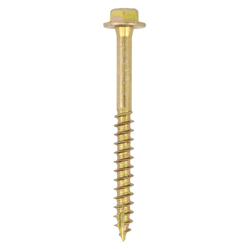 TIMCO Solo Advanced Hex Head Gold Coach Woodscrews - 10.0 x 40 - Image
