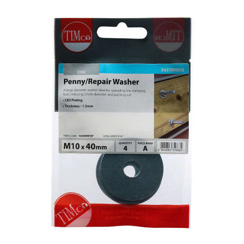 TIMCO Penny / Repair Washers DIN9054 Silver - M10 x 40 - Image