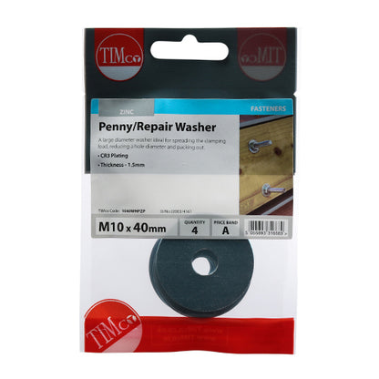 TIMCO Penny / Repair Washers DIN9054 Silver - M10 x 40 - Image