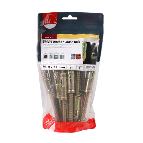 TIMCO Shield Anchors Loose Bolt Gold - M10:75L (M10 x 135) - Image