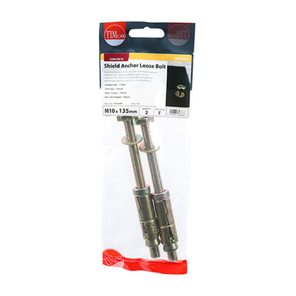 TIMCO Shield Anchors Loose Bolt Gold - M10:75L (M10 x 135) - Image