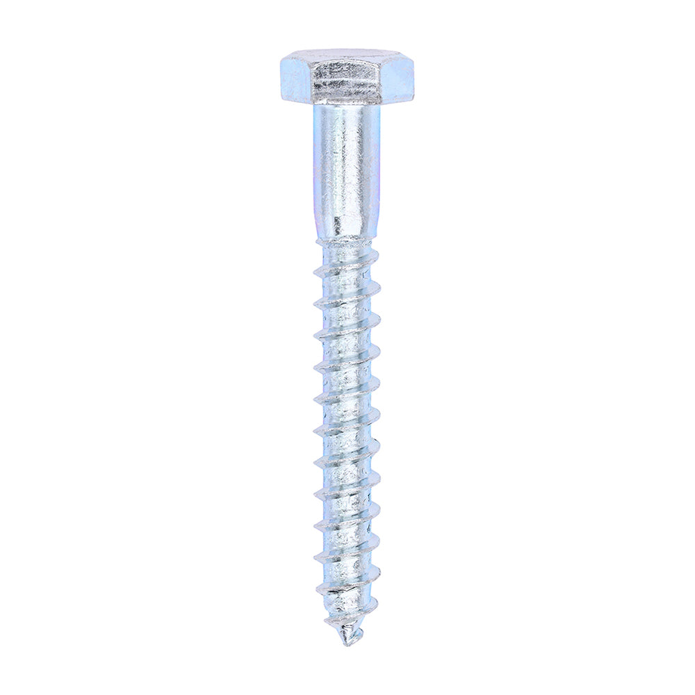 TIMCO Coach Screws Hex Head Silver  - 10.0 x 80 - Image