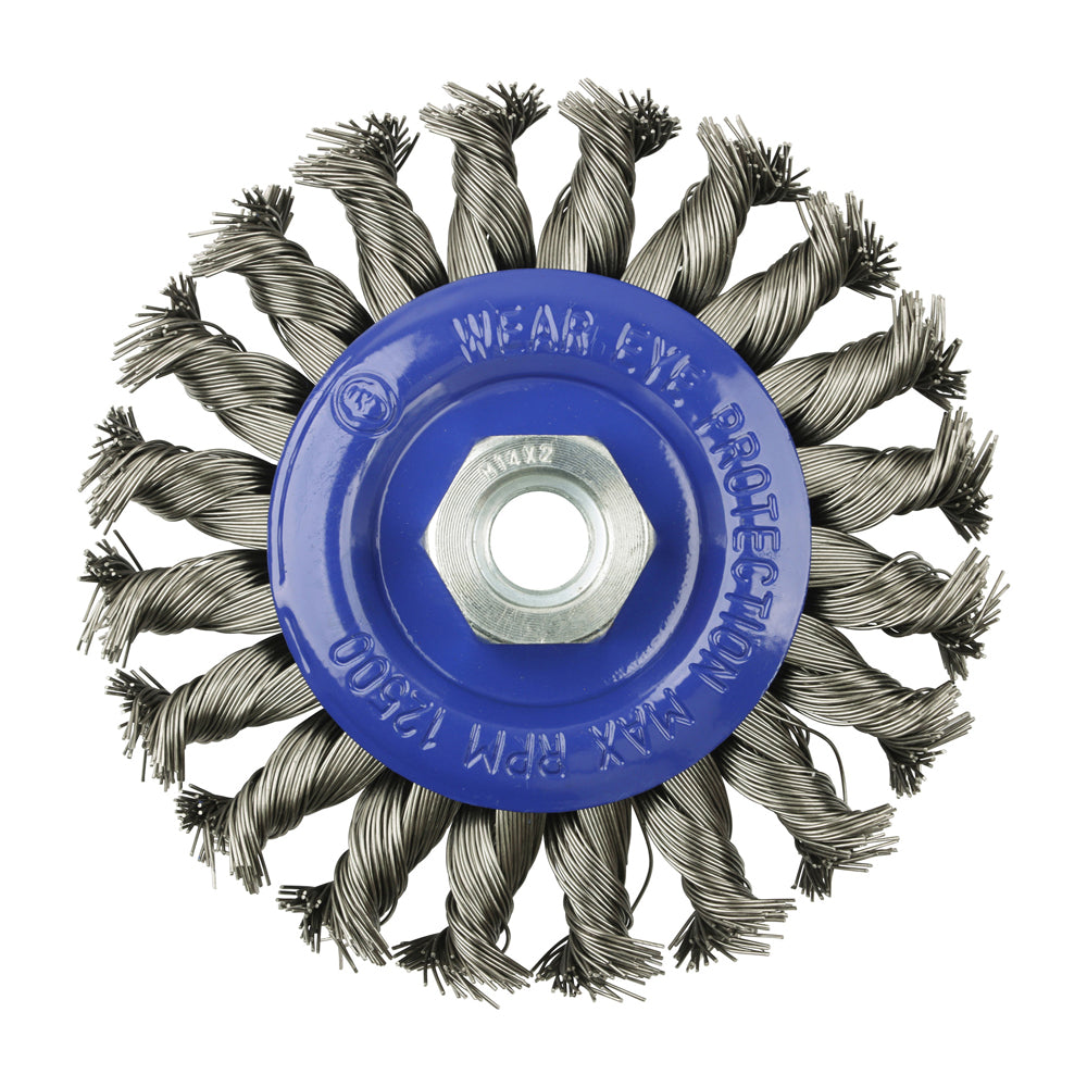 TIMCO Angle Grinder Wheel Brush Twisted Knot Stainless Steel - 115mm - Image