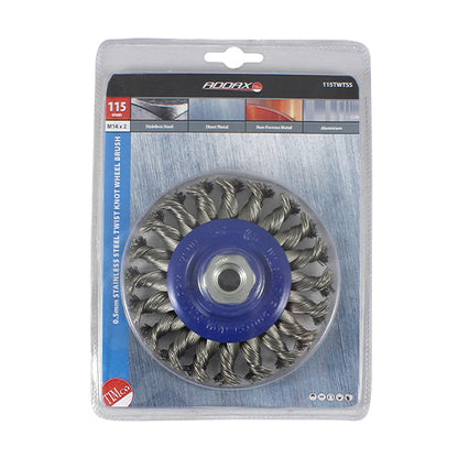 TIMCO Angle Grinder Wheel Brush Twisted Knot Stainless Steel - 115mm - Image