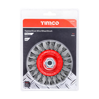 TIMCO Angle Grinder Wheel Brush Twisted Knot Steel Wire - 115mm - Image