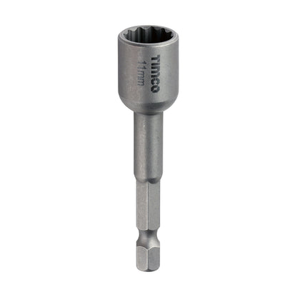TIMCO Bi-Hex Socket Driver Grey - 11 x 65 - Image