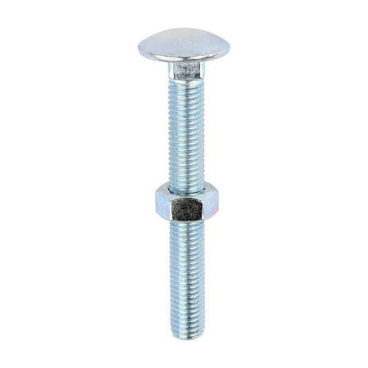 TIMCO Carriage Bolts DIN603 & Hex Full Nuts DIN934 Silver - M12 x 100 - Image