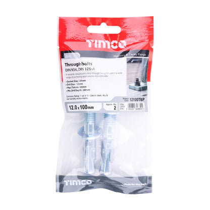 TIMCO Throughbolts Silver - M12 x 100 - Image