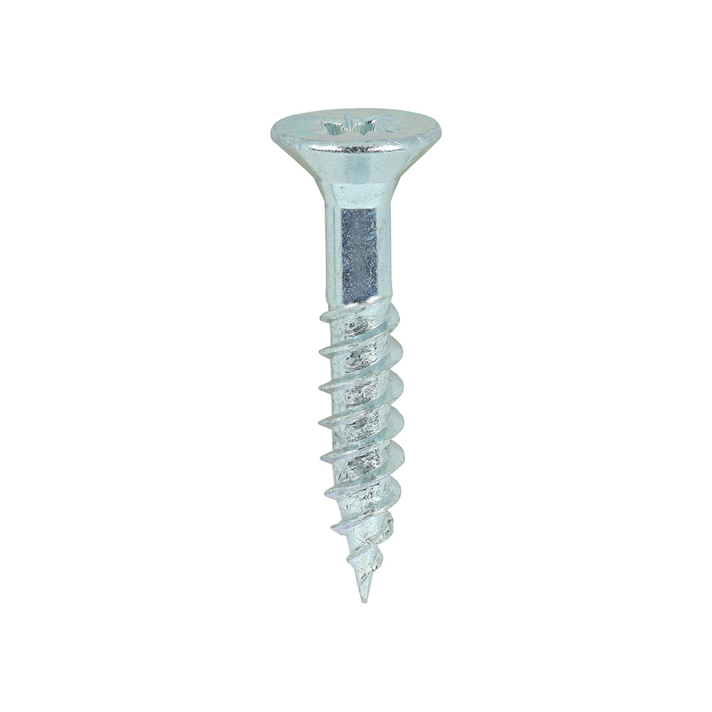 TIMCO Twin-Threaded Countersunk Silver Woodscrews - 12 x 1 1/4 - Image